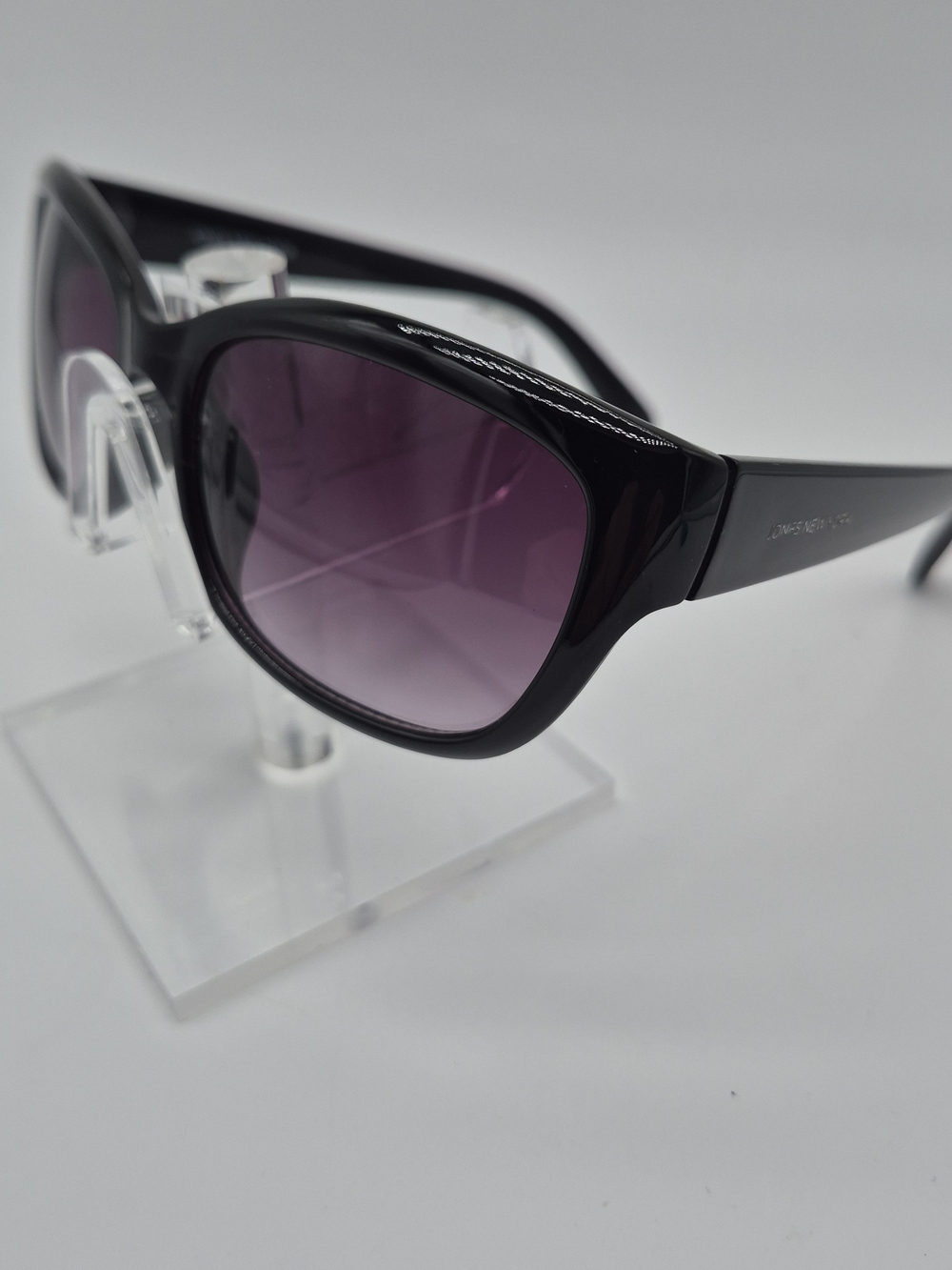 Jones New York Black Frames with Purple Gradient Lenses Women’s Sunglasses